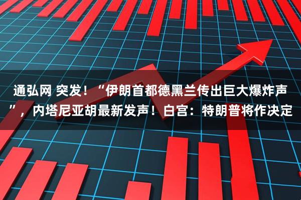 通弘网 突发!“伊朗首都德黑兰传出巨大爆炸声”,内塔尼亚胡最新发声!白宫:特朗普将作决定